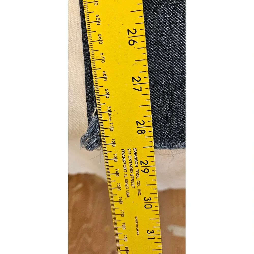 True Religion Billie Mid Rise Straight Leg Raw Hem Dark Wash Jeans Size 29